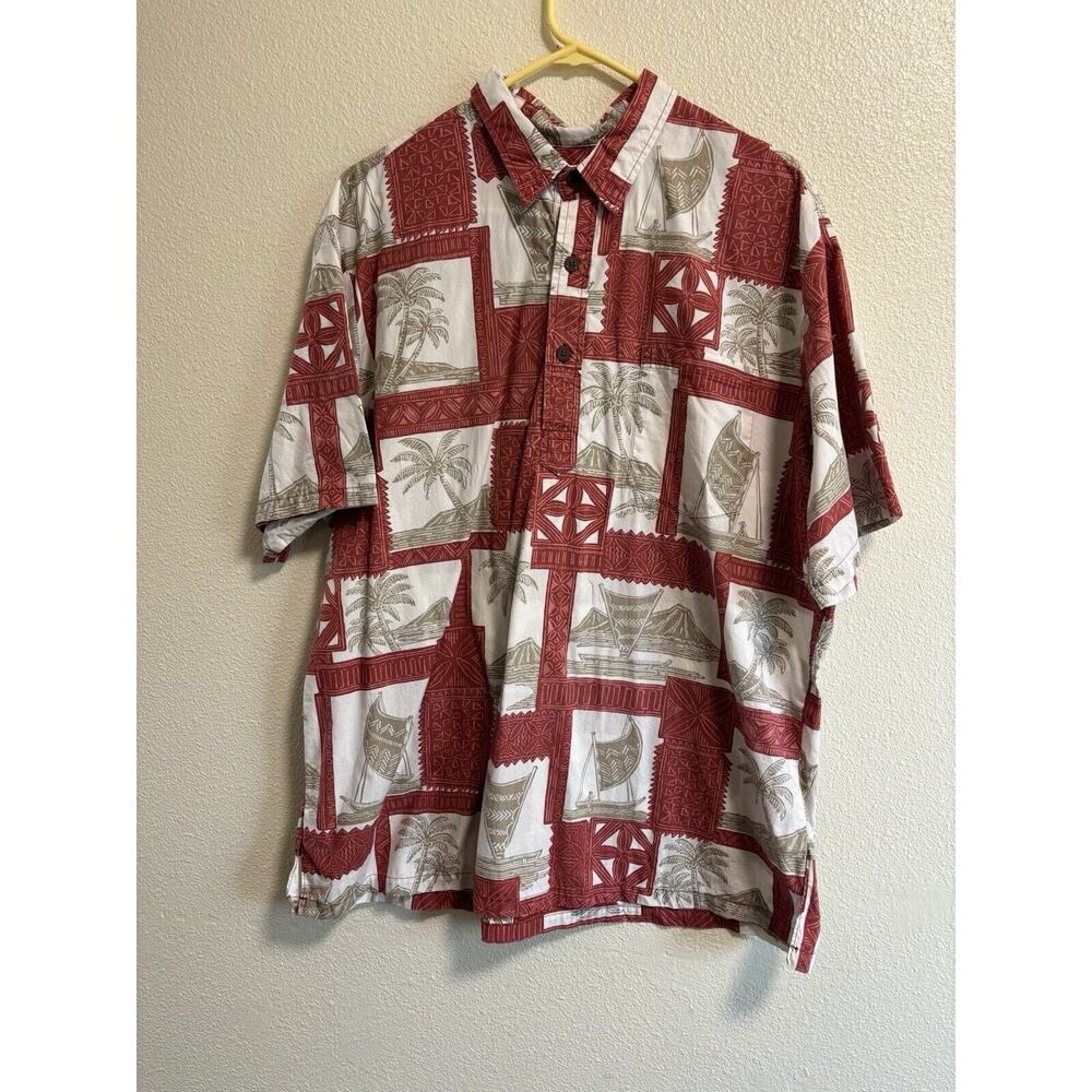 Vintage Hawaiian Shirt Men’s Size 2XL Floral Vacation Resort Bishop St Apparel